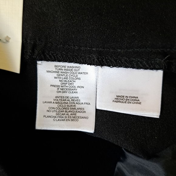 New! Anne Klein Wide Leg Pants Culottes Black Cropped Pants Stretch Size 10 NWT - Picture 5 of 12